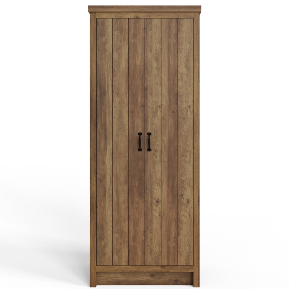GFW Boston 2 Door Knotty Oak Wardrobe Image 4