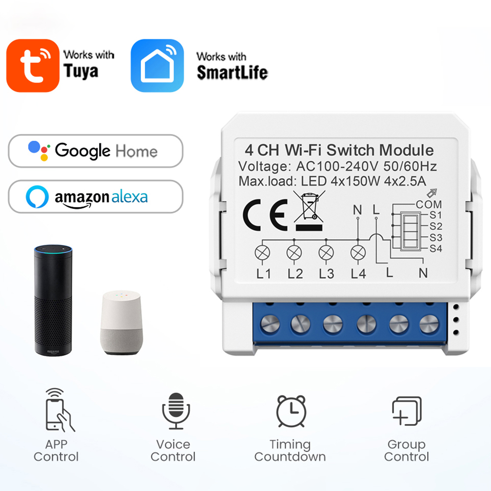 ENER-J 4CH Smart Wi-Fi Light 2CH Switch Module Image 5