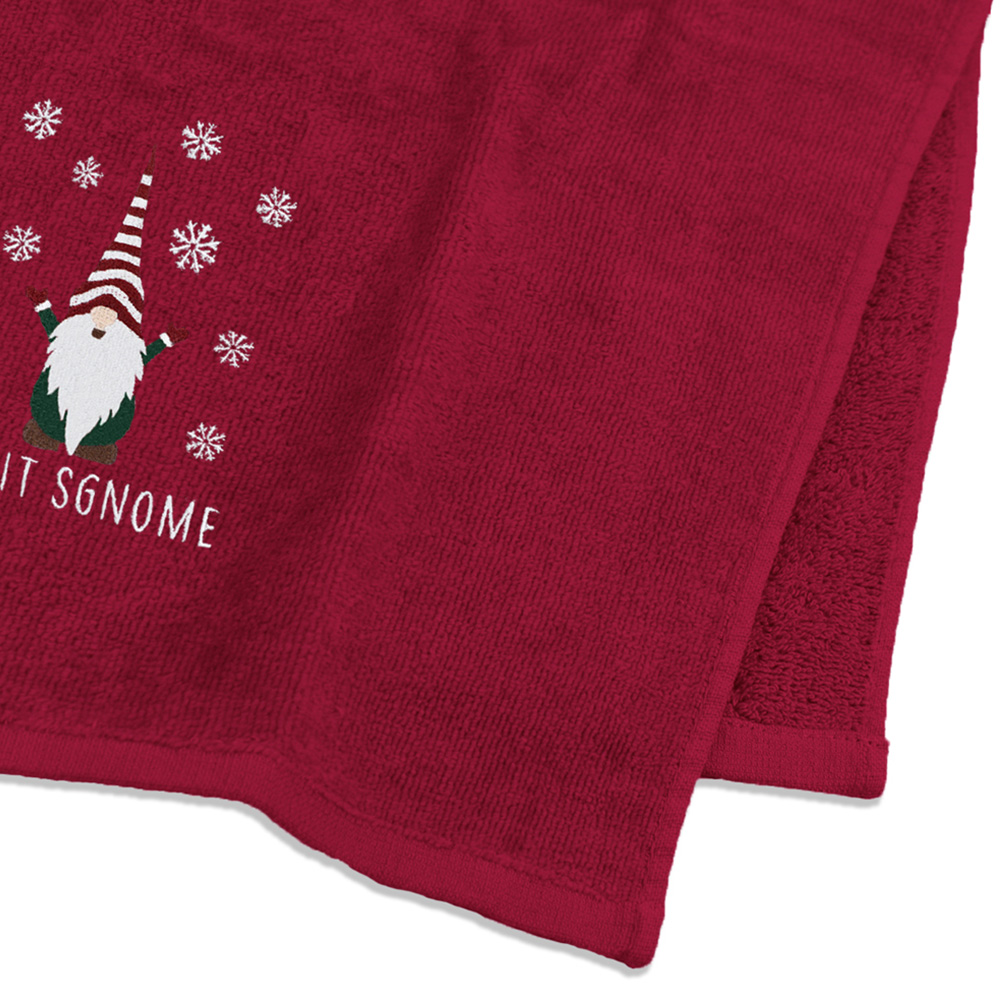 Noel Square Xmas Gonks Red Hand Towel 2 Pack Image 4
