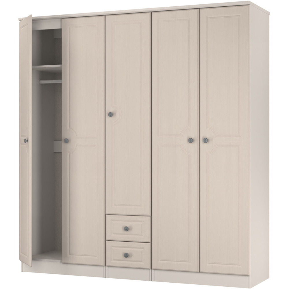 Crowndale Pembroke 5 Door 2 Drawer Kashmir Ash Wardrobe Ready Assembled Image 4