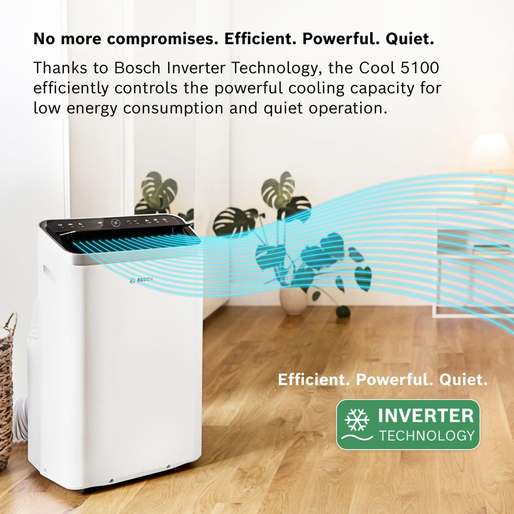Bosch Cool 5100 3-in-1 White 3.4 kW Portable Air Conditioner with Remote Control Image 2