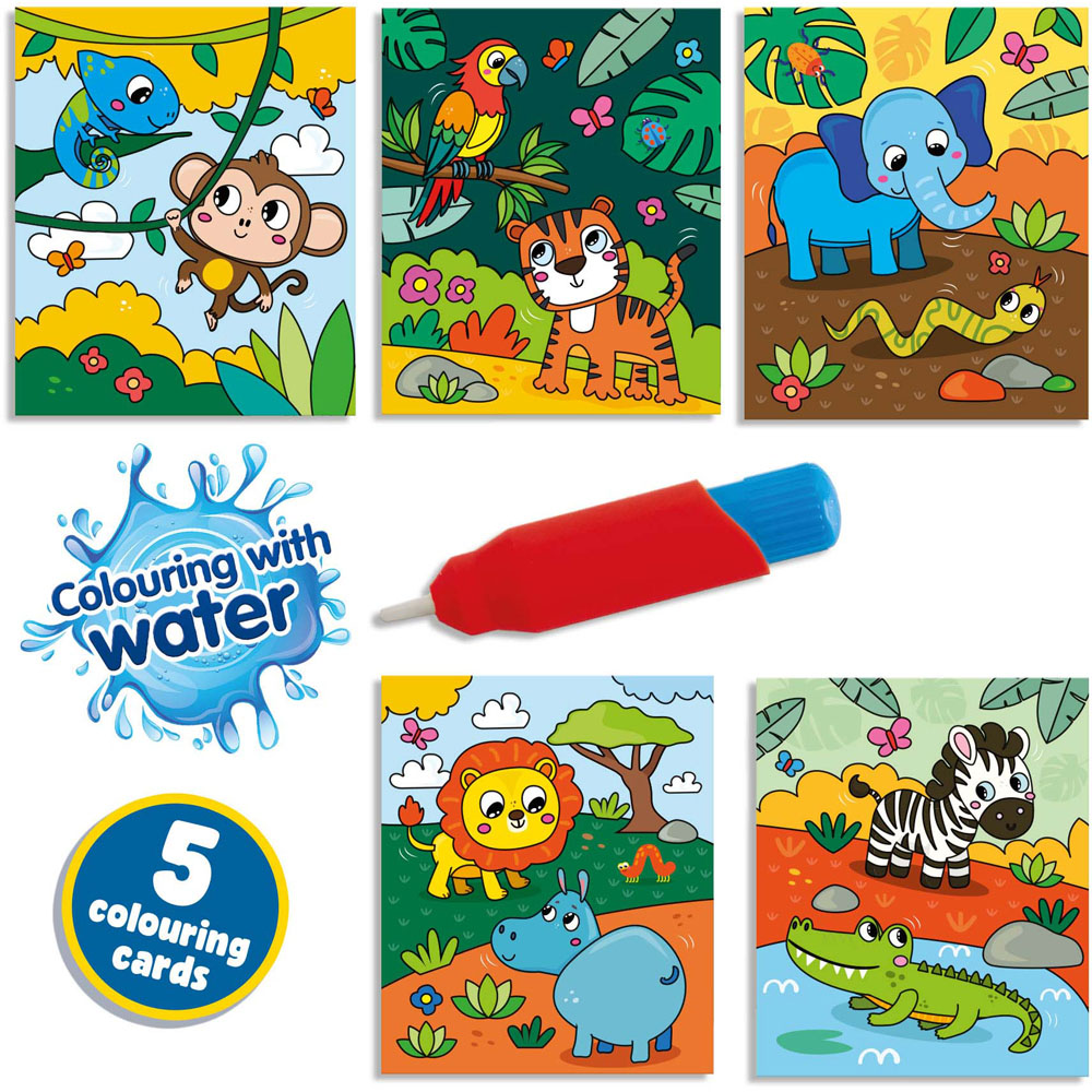 SES Creative Safari Colouring with Water Book with Brush Image 2