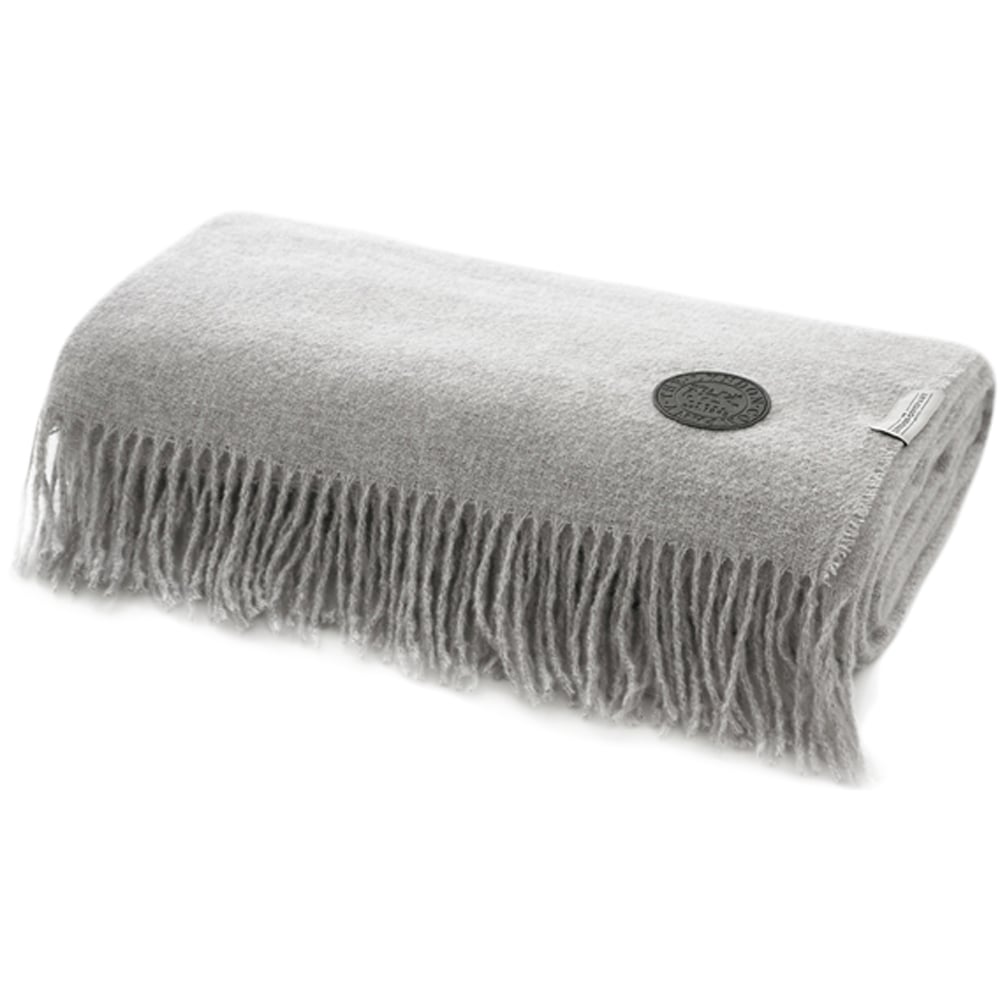 The Lyndon Company Arthington Grey Cashmere Throw 130 x 180cm Image 1