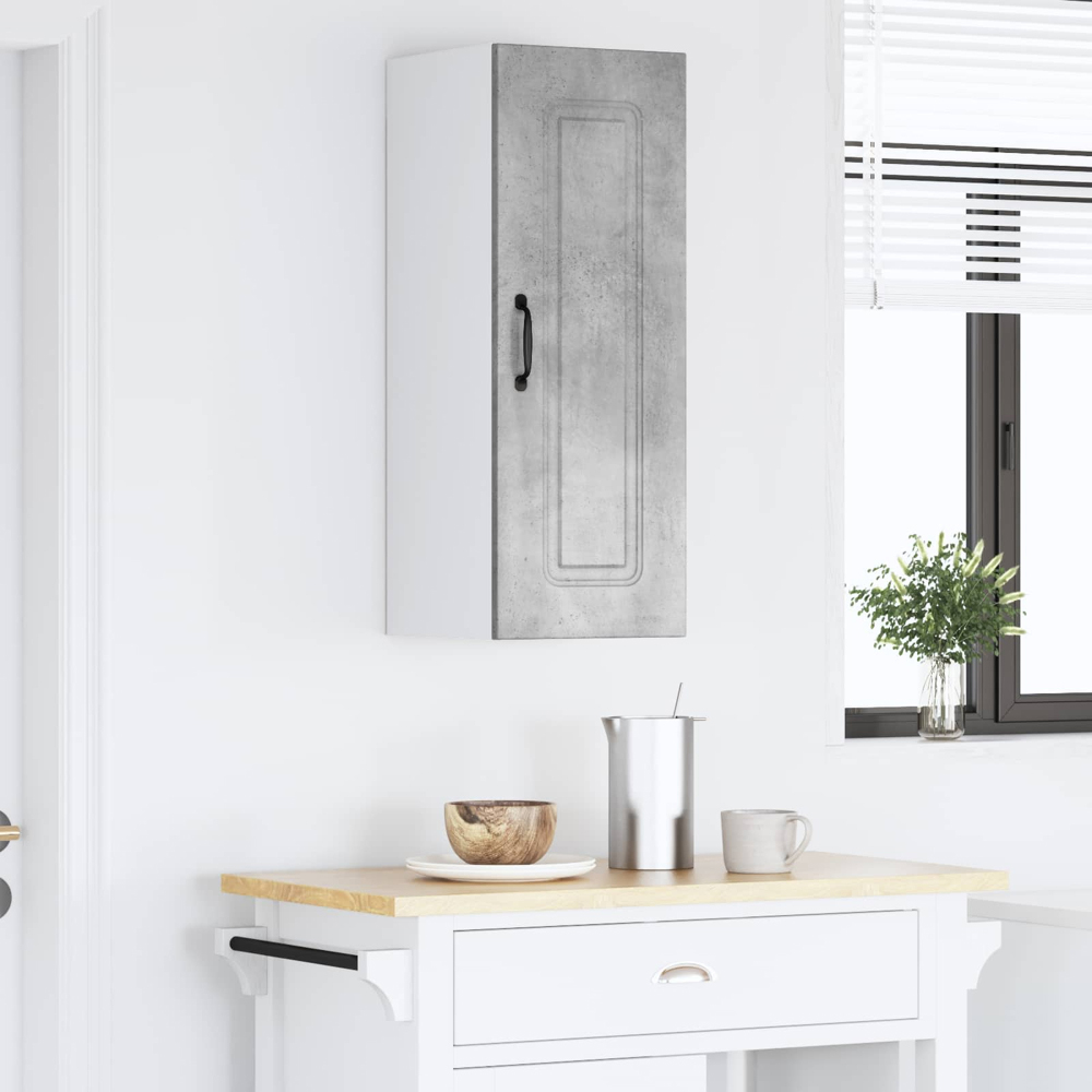 vidaXL Kalmar Single Door Concrete Grey Wall Kitchen Cabinet Image 9
