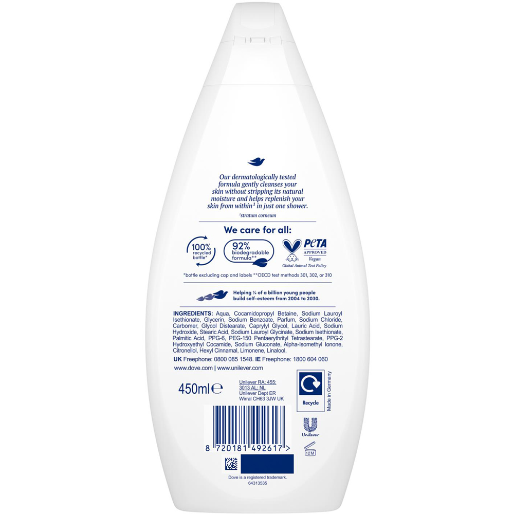 Dove Velvet Glow Soft and Smoother Skin Body Wash 450ml 4 Pack Image 3
