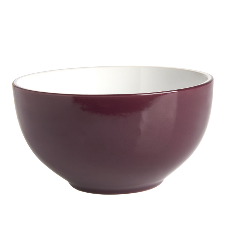 Wilko Colour Play Purple and White Bowl Image 1