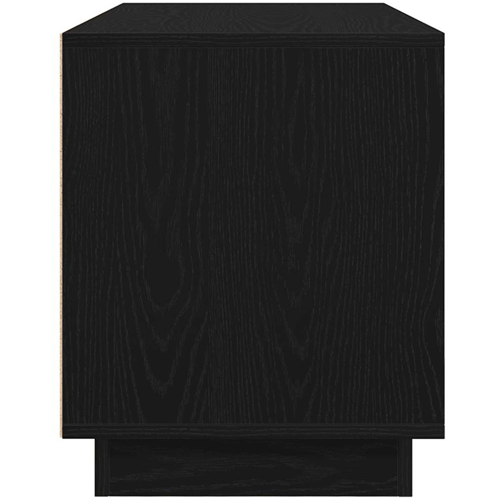 vidaXL 2 Door 2 Drawer Black Oak LED TV Cabinet Image 7