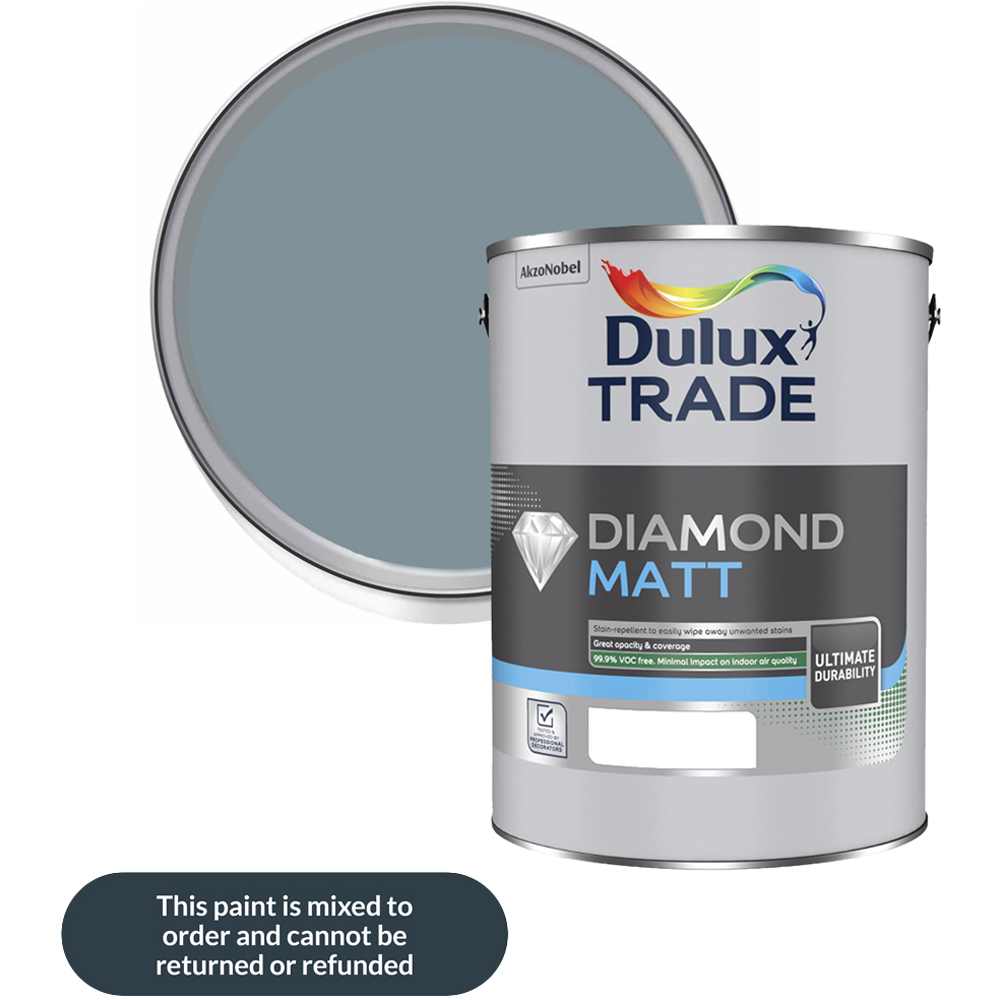 Dulux Trade Denim Drift Walls and Ceilings Diamond Matt Paint 5L Image 1
