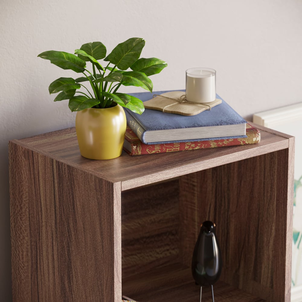 Vida Designs Oxford 5 Shelf Walnut Cube Bookcase Image 3
