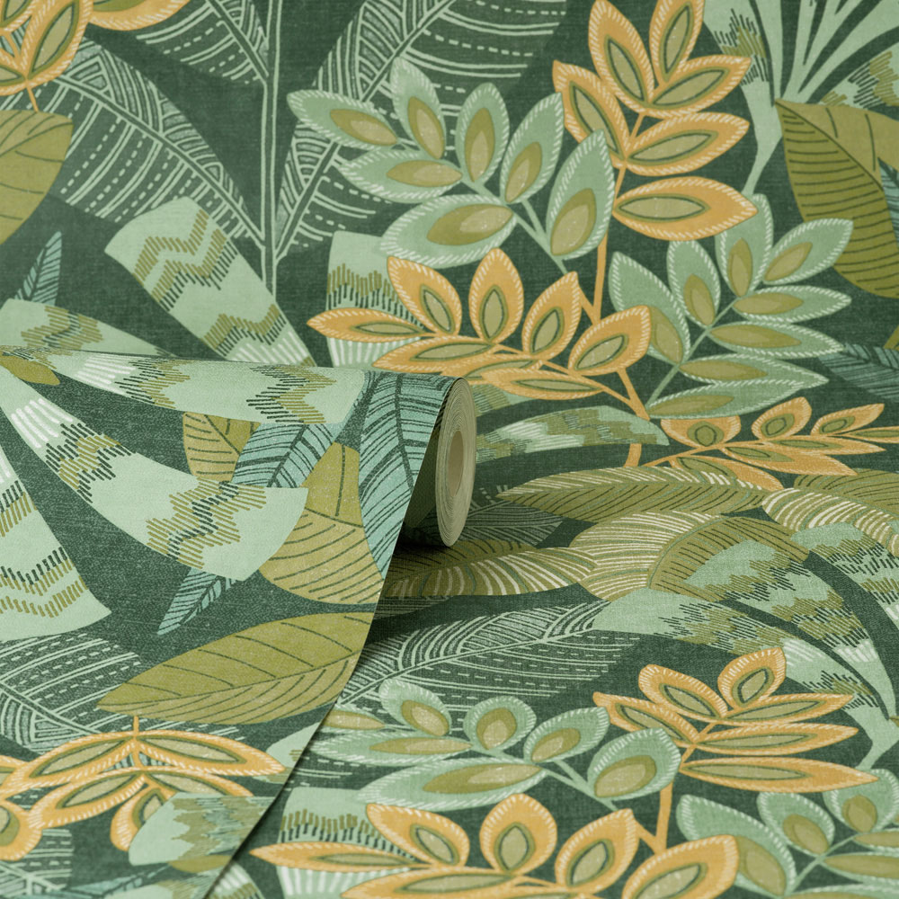 Crown Asha Leaves Lush Green Wallpaper Image 2