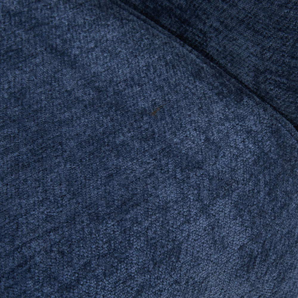 Living and Home Blue Chenille Upholstered Accent Chair with Lumbar Pillow Image 5