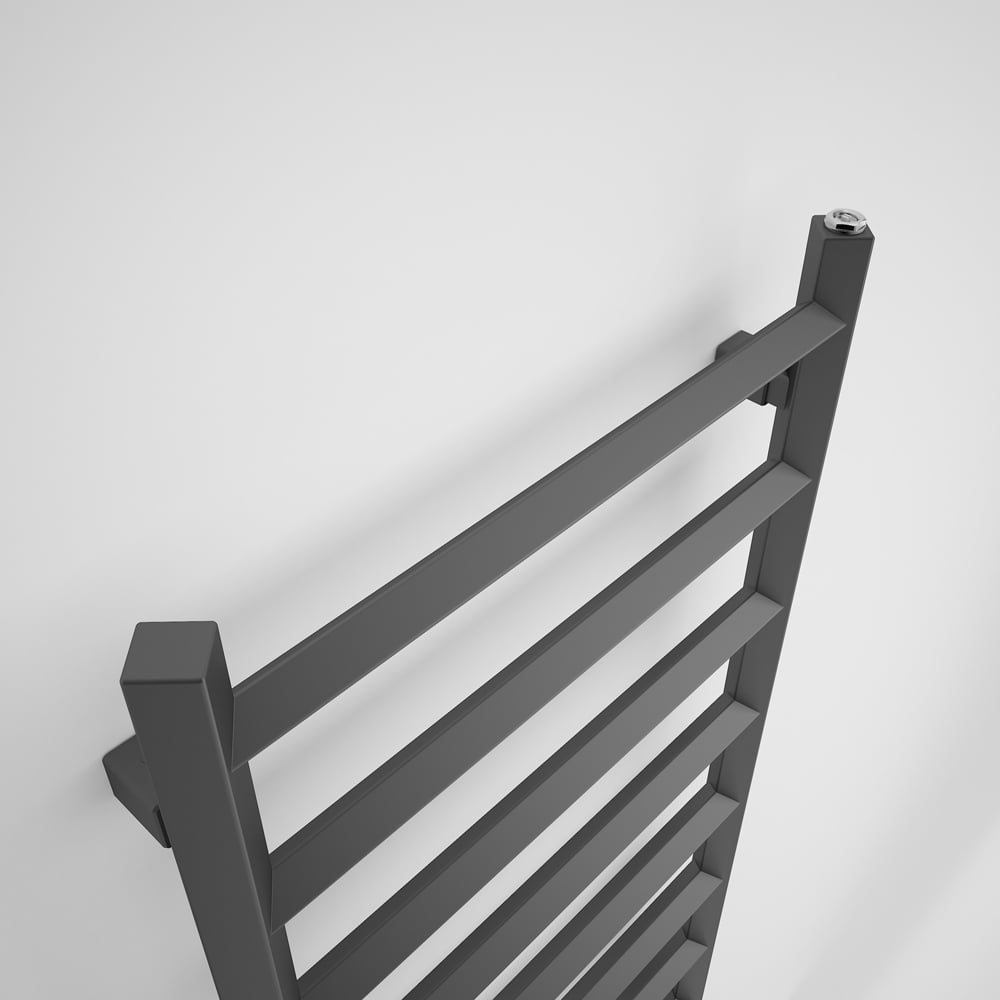 Terma Crystal Modern Grey Electric Towel Rail 1200 x 500mm Image 3