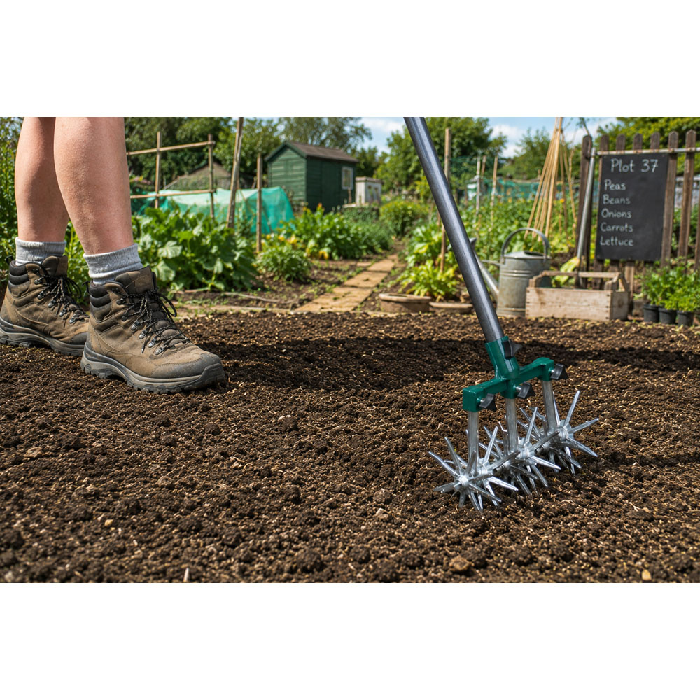 Avilo Green Rolling Garden Cultivator Image 6