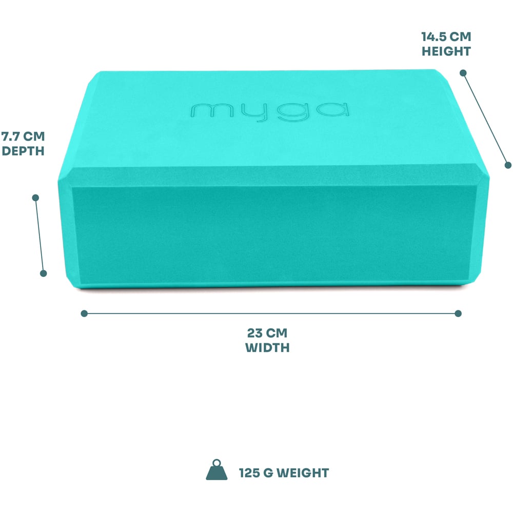 Myga Turquoise Yoga Block 2 Pack Image 3