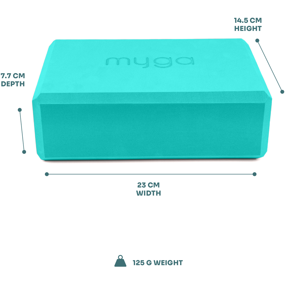 Myga Turquoise Yoga Entry Mat with 2 Blocks and Strap Image 4