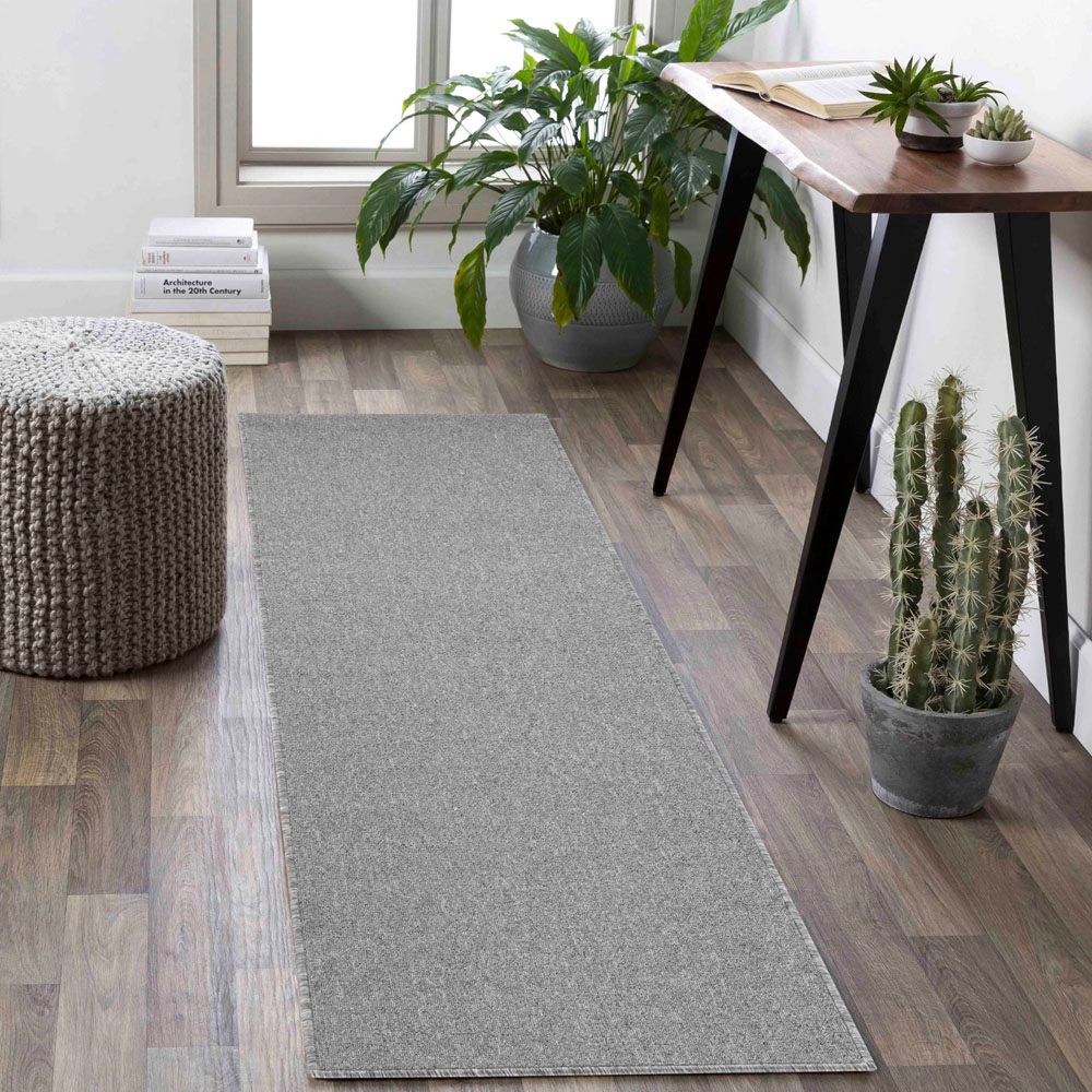 Desire Rugs Simple Silver Low Pile Felt Backing Tufted Rug 170 x 120cm Image 6