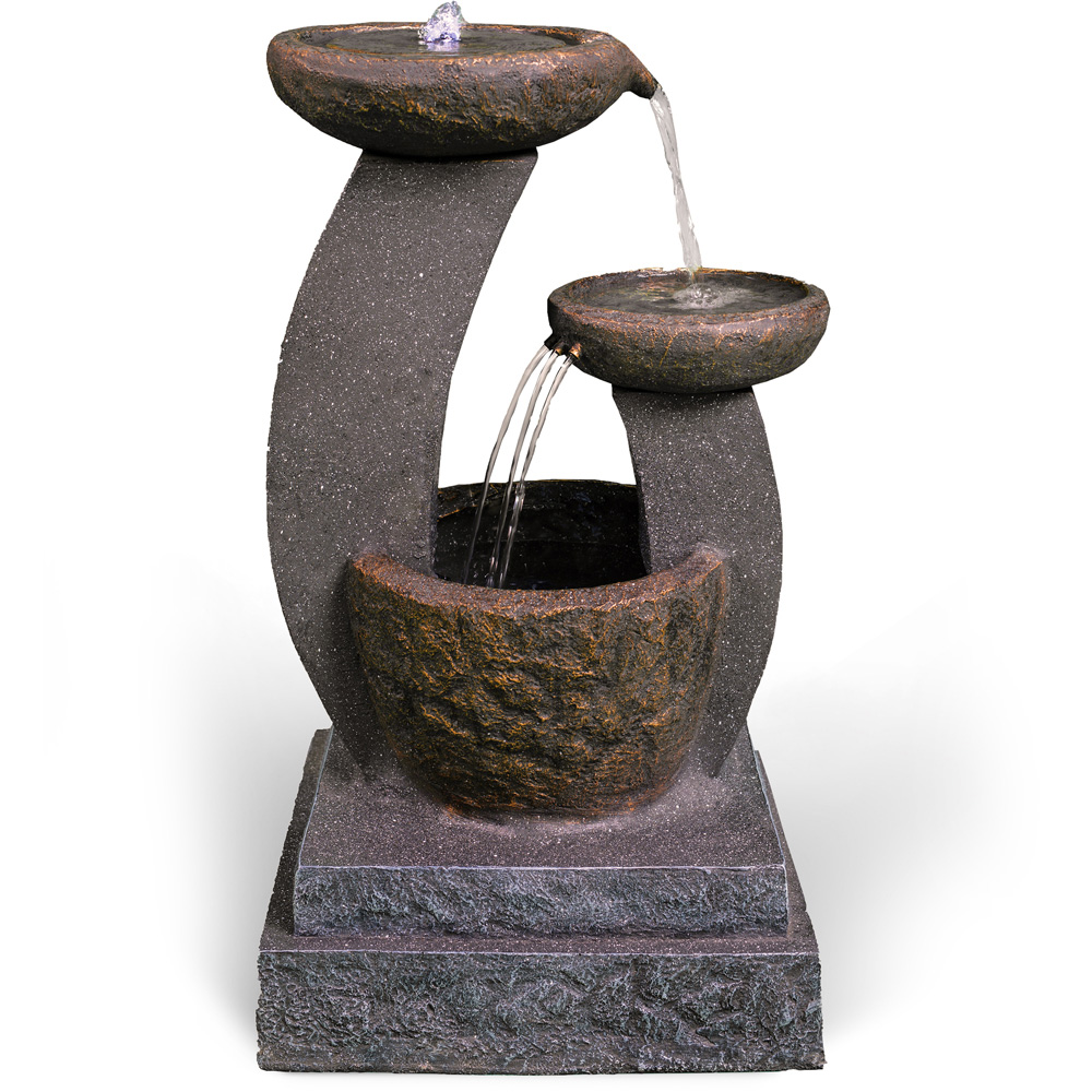 MDA Designs Shinto Garden Outdoor Water Feature with LED Lighting Image 3