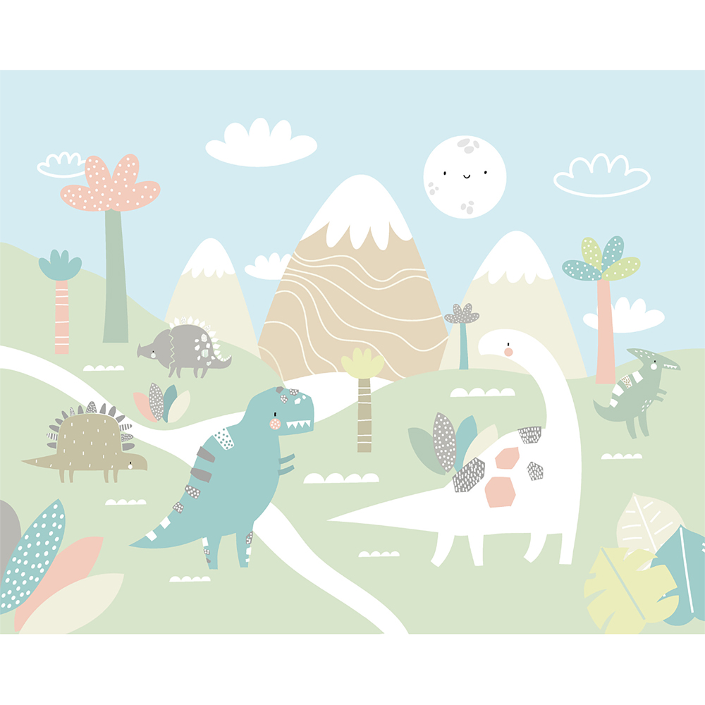 Origin Murals Dinosaur Land Green Wall Mural Image 2
