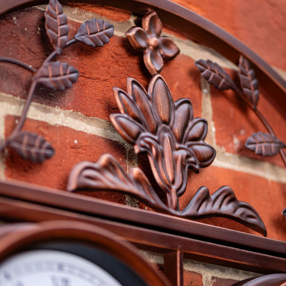 Garden Gear Garden Copper Wall Clock and Thermometer 45 x 44cm Image 3
