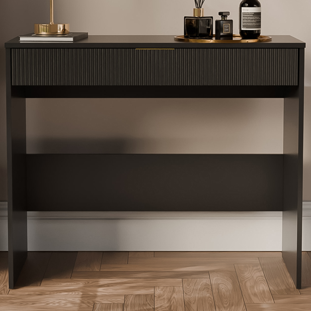 GFW Rankin Single Drawer Black Dressing Table Image 1