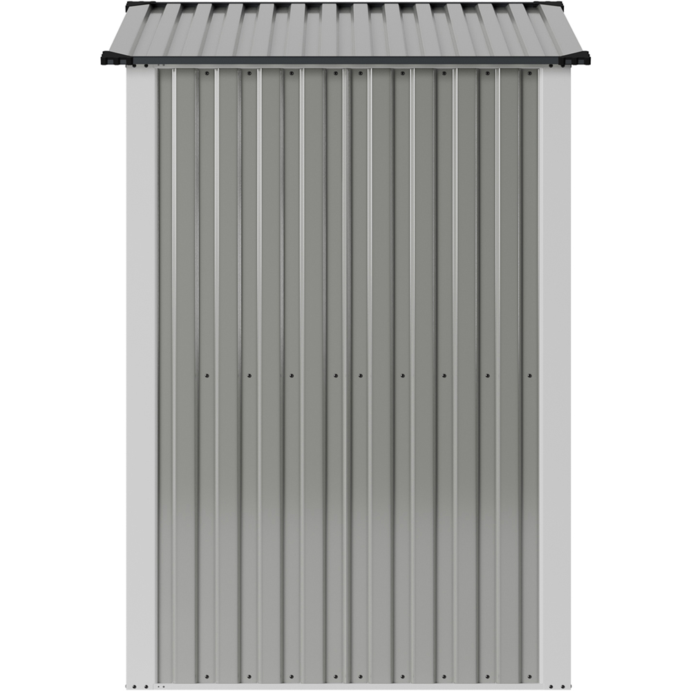 Living and Home 4 x 3ft Grey Pent Quick Assembly Metal Garden Storage Shed Image 6