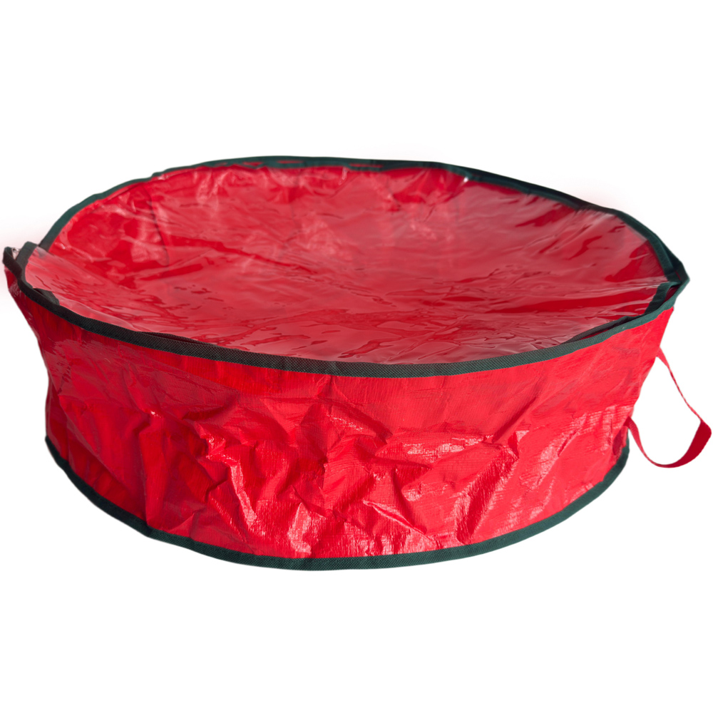 Christmas Wreath or Garland Storage Bag Red Image 2