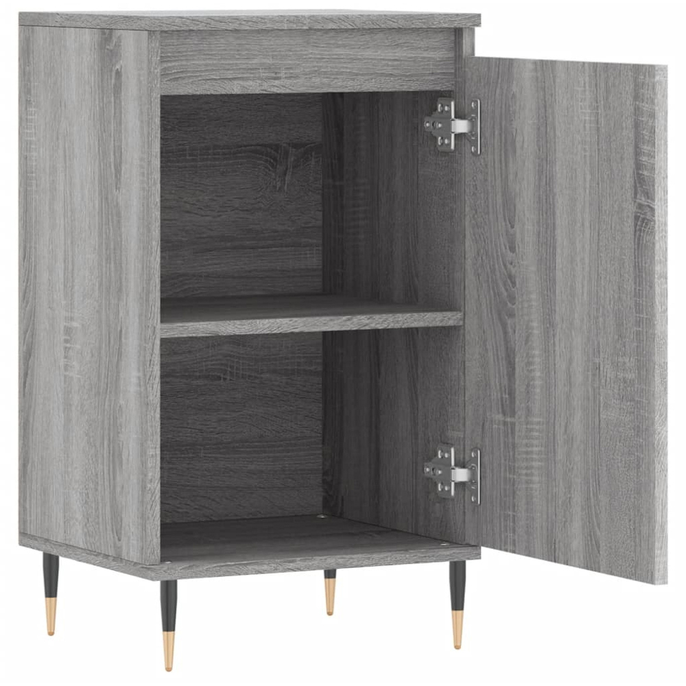 vidaXL Single Door Grey Sonoma Wooden Sideboard Image 4