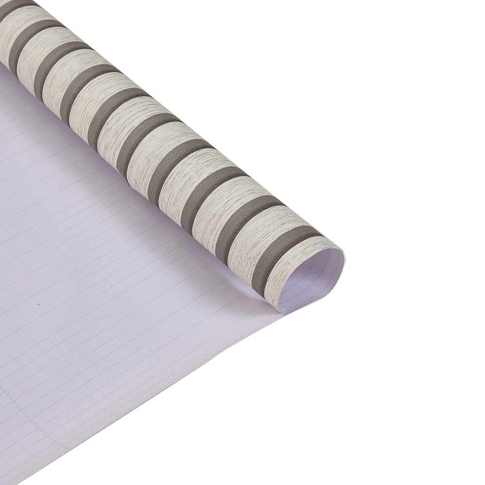 Living and Home Wood Grain Stripe Beige Rectangle PVC Self Adhesive Wall Sticker 10 Pack Image 4