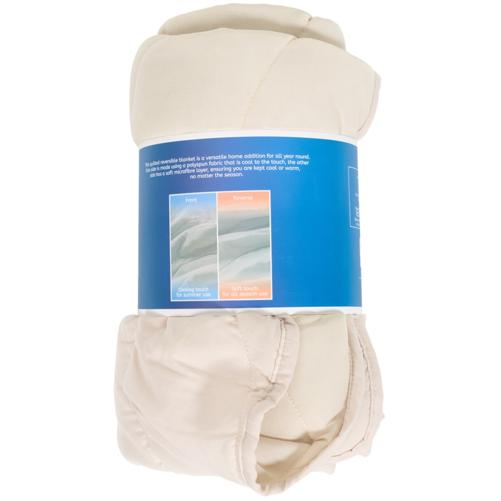 Quilted Cooling Reversible Blanket Natural Image 2