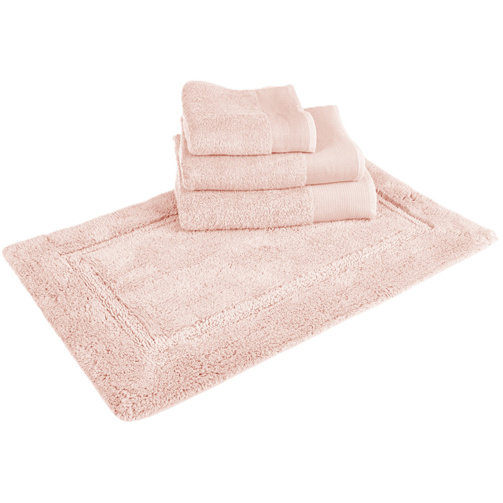 Allure Bath Fashions Marlborough Rose Pink Bamboo Cotton Non-Slip Bath Mat 50 x 80cm Image 2
