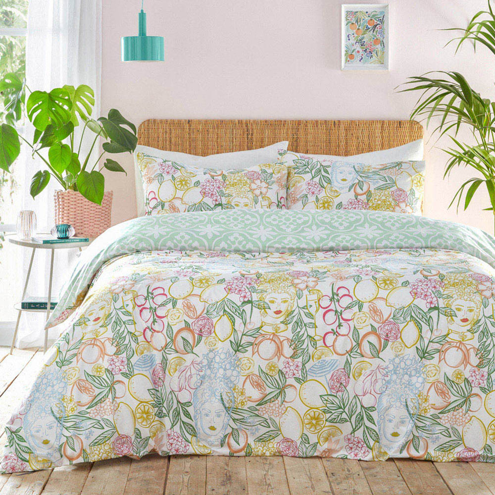 furn. Taormina Double Multi Floral Duvet Cover Set Image 1