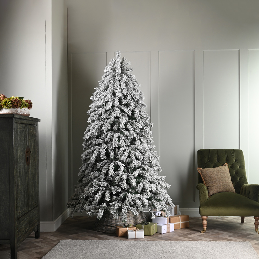 Festive Snowy Ridge Pine Artificial Christmas Tree 6.9ft Image 2