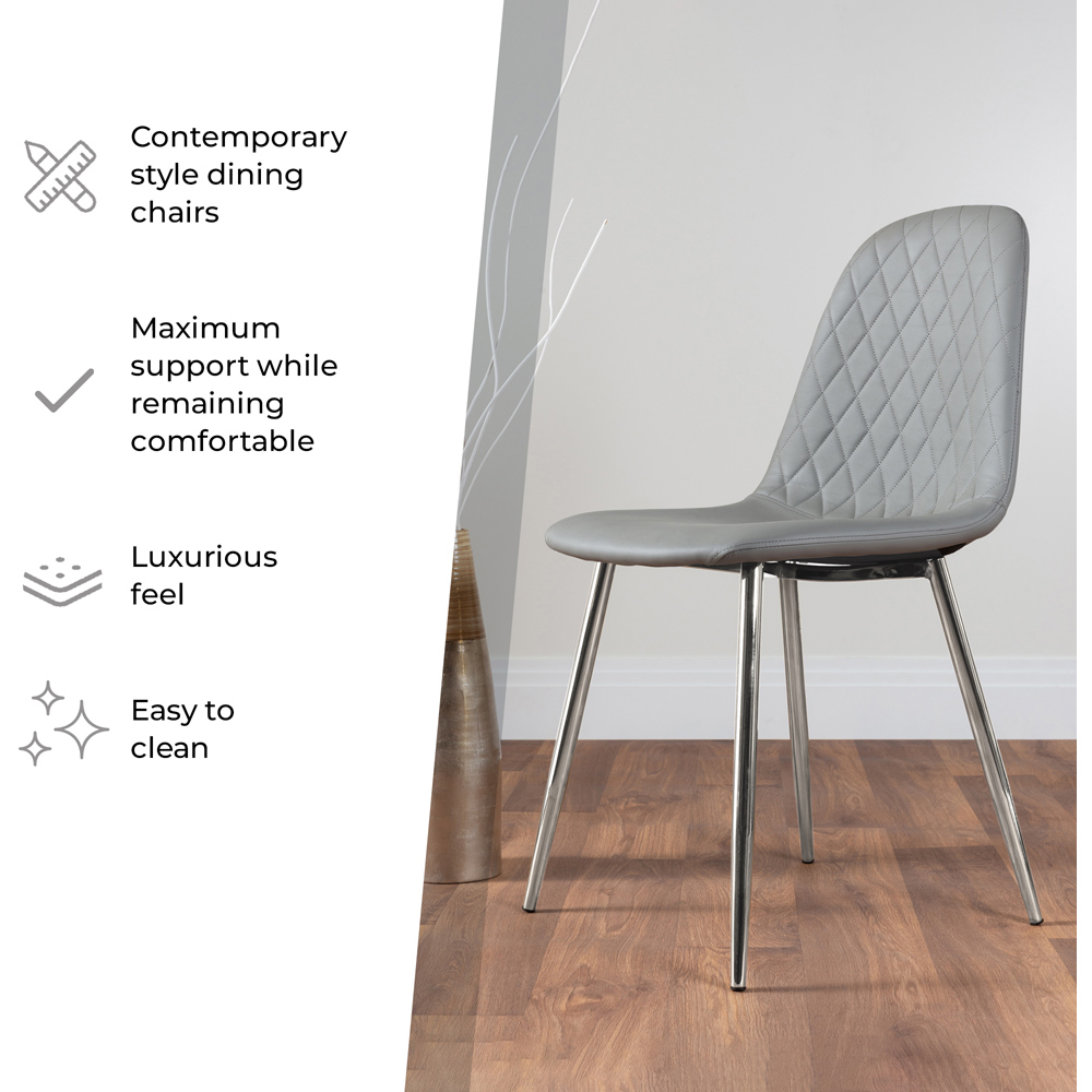 Furniturebox Solara Set of 2 Cappuccino and Black Faux Leather Dining Chair Image 7