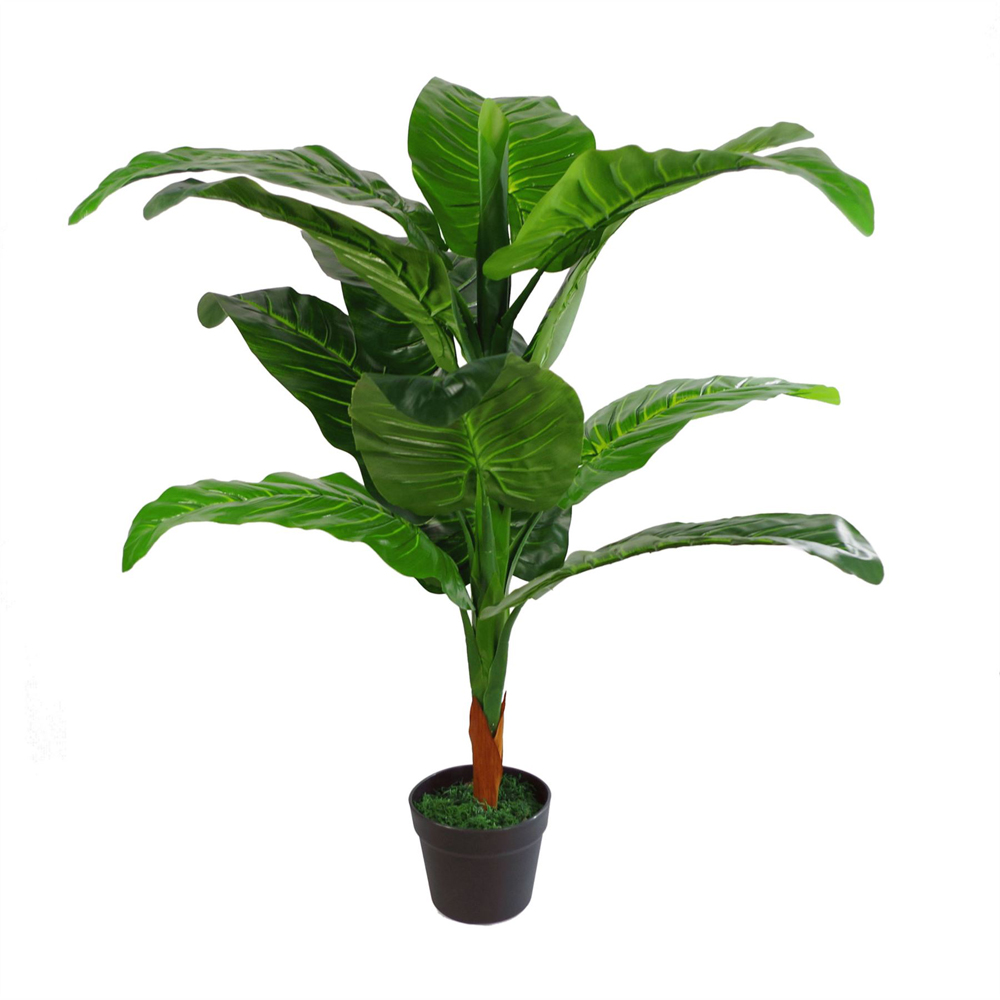 Leaf Colocasia Elephant Ear Artificial Tree Pot 3.4ft Image 2