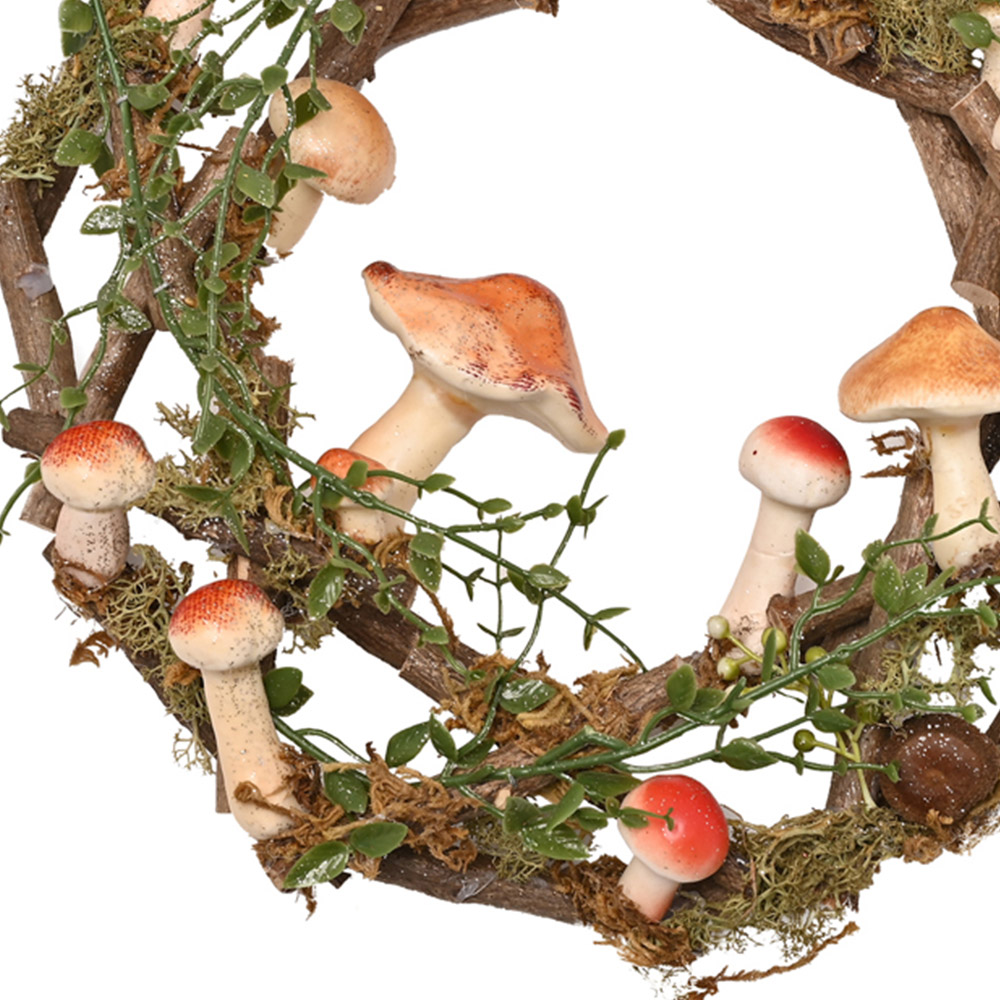 The Seasonal Gift Co. Mushroom Wreath 35cm Image 2