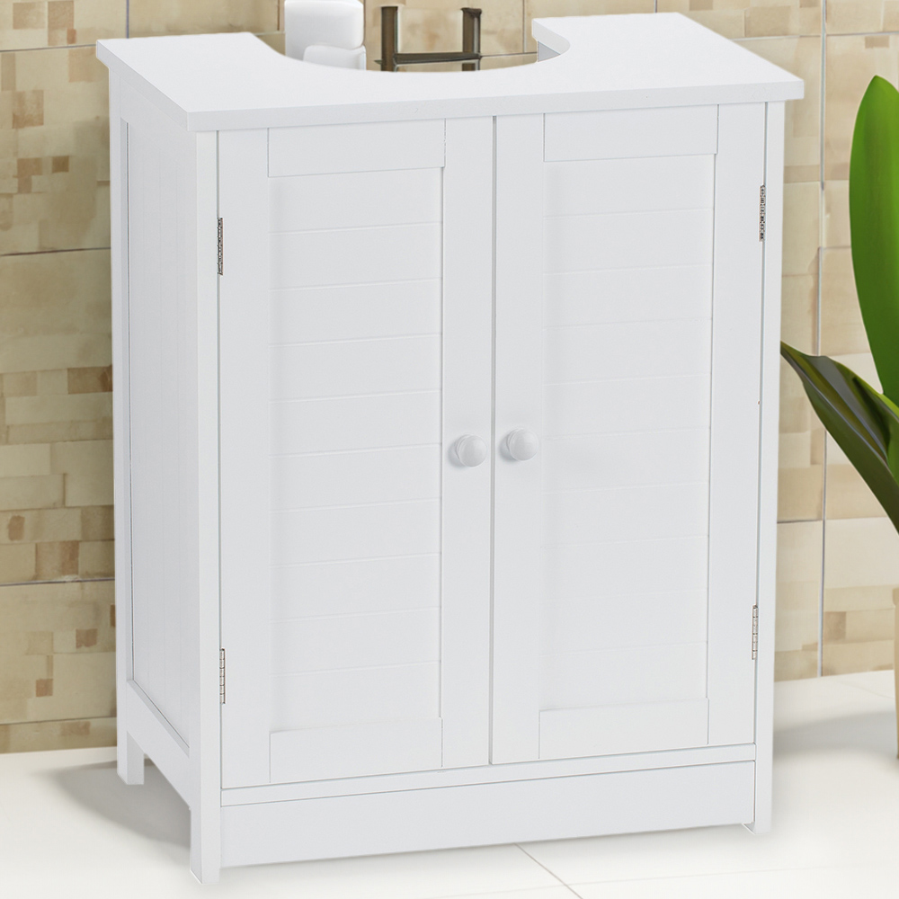 Kingston 2 Door White Sink Console Image 1