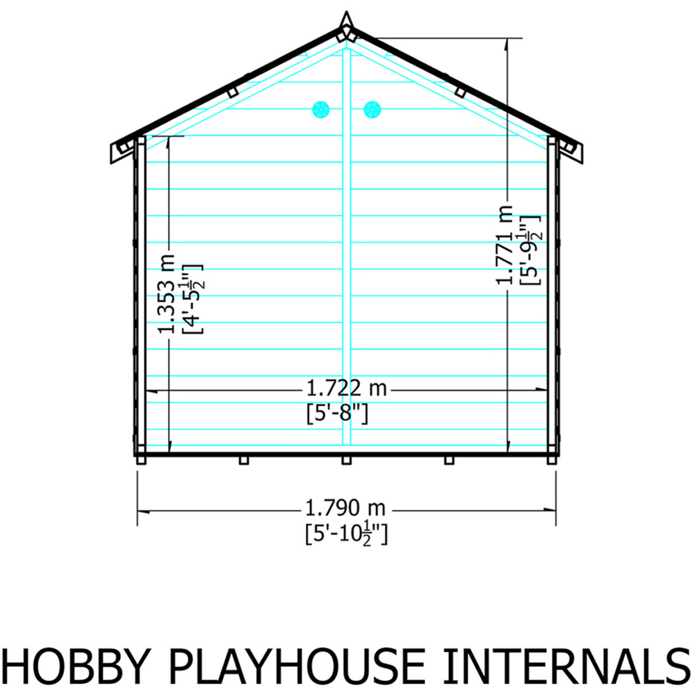 Shire 6 x 4ft Hobby Shiplap Playhouse Image 7
