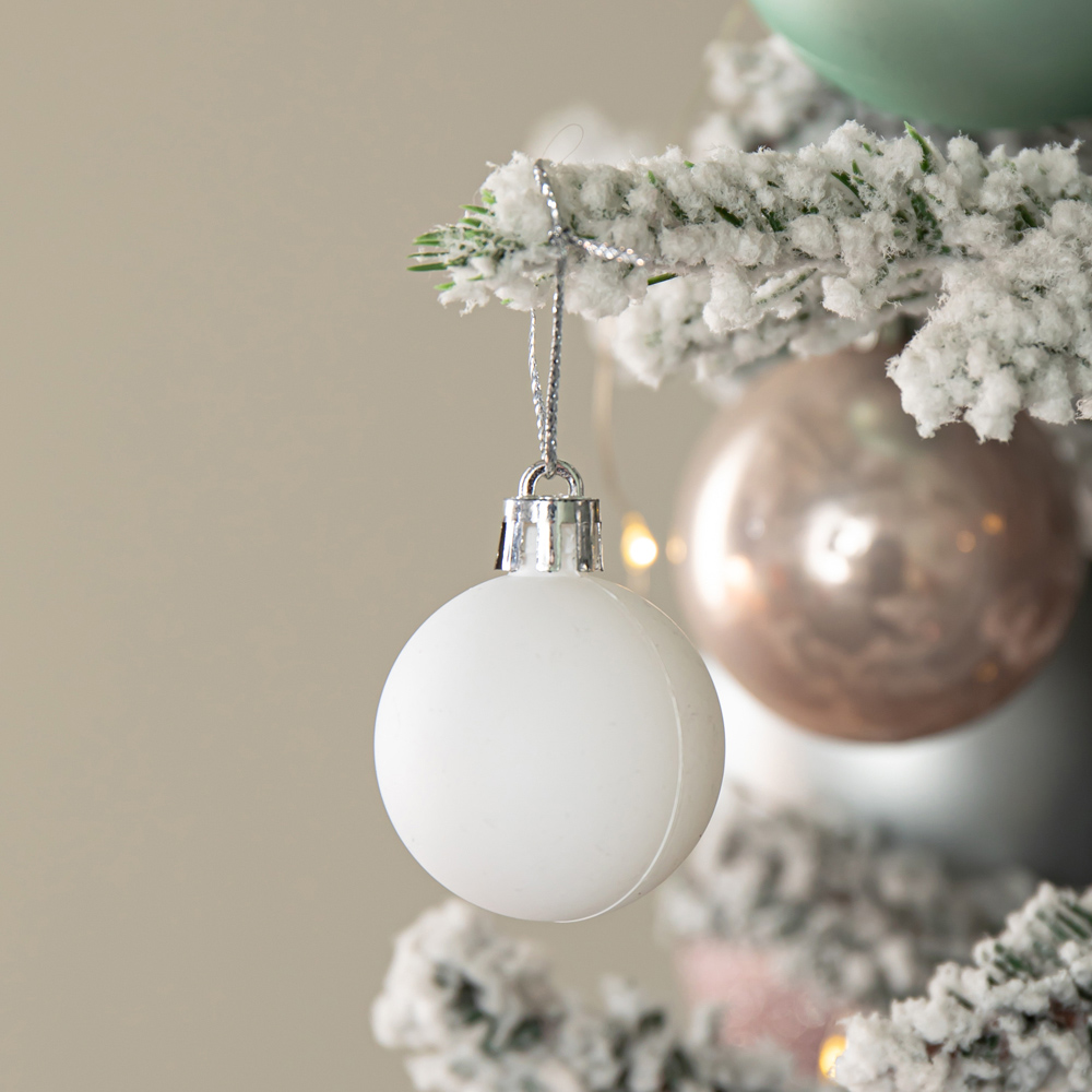 Samuel Alexander Red and White Shatterproof Bauble 40 Pack Image 6