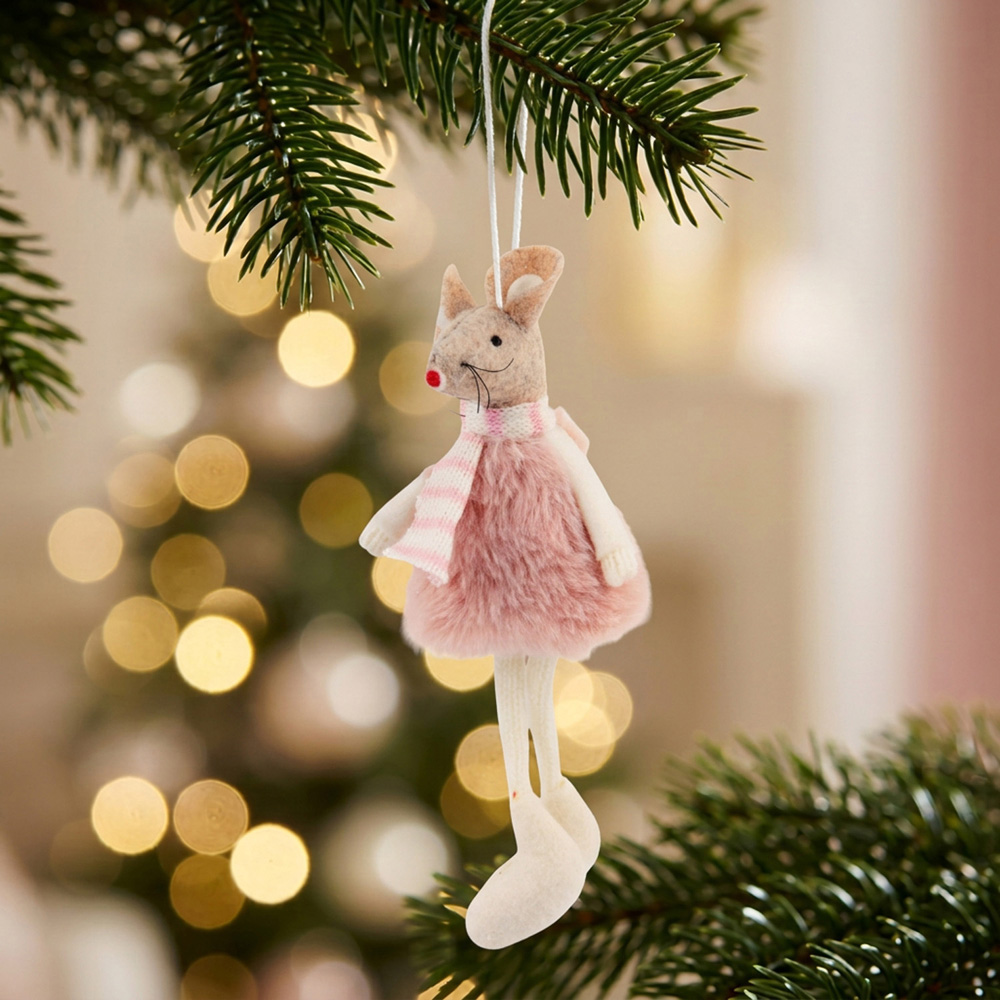 Hanging Fluffy Mouse Multicolour Image 2