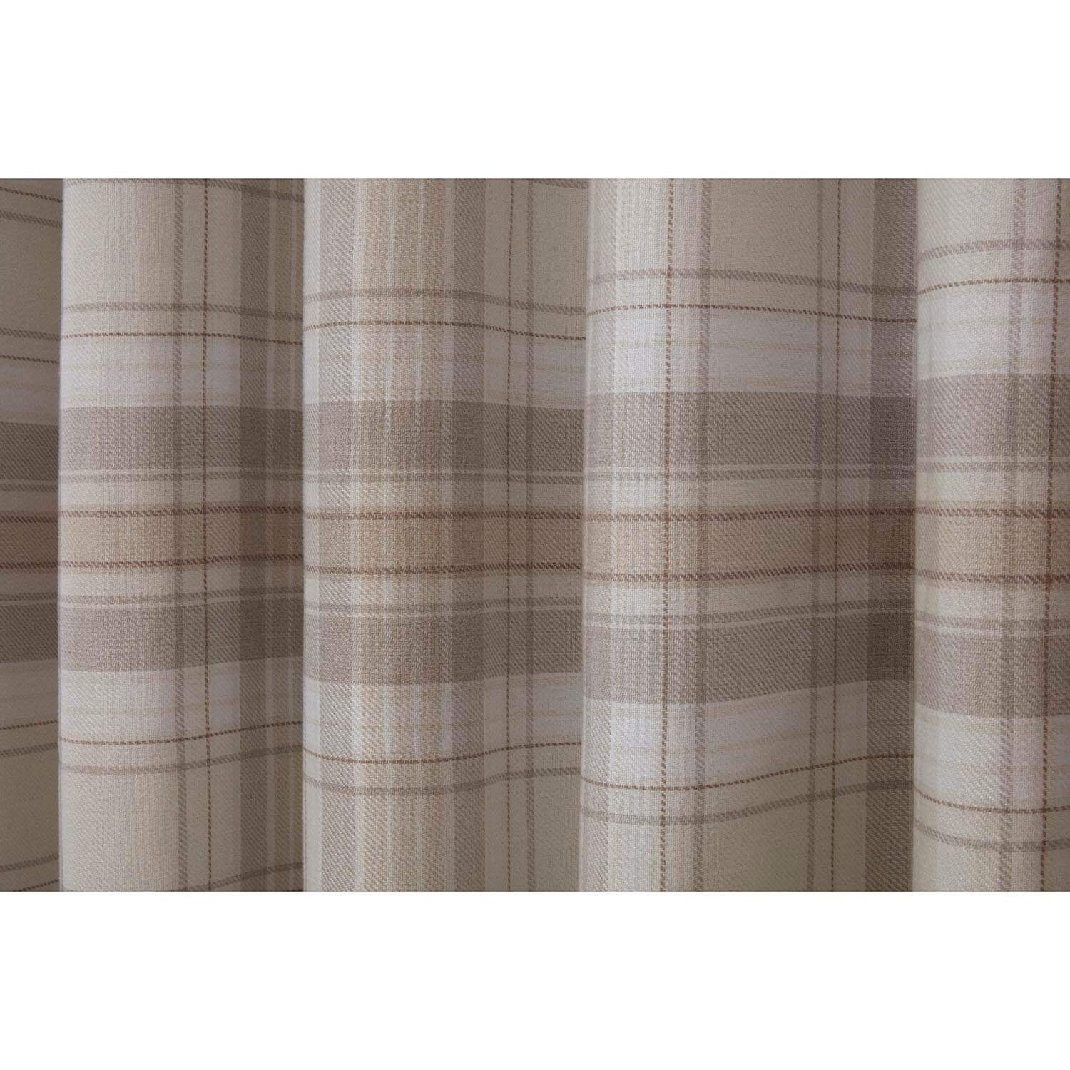 Divante Hatfield Natural Check Blackout Curtains 229cm Image 3