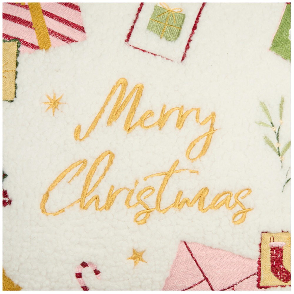 Merry Christmas Boucle Cushion Image 2