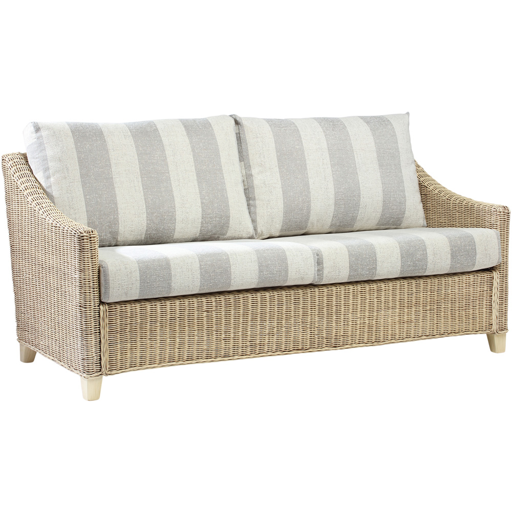 Desser Furniture Dijon 5 Seater Natural Wash Athena Stripe Sofa Set Image 3