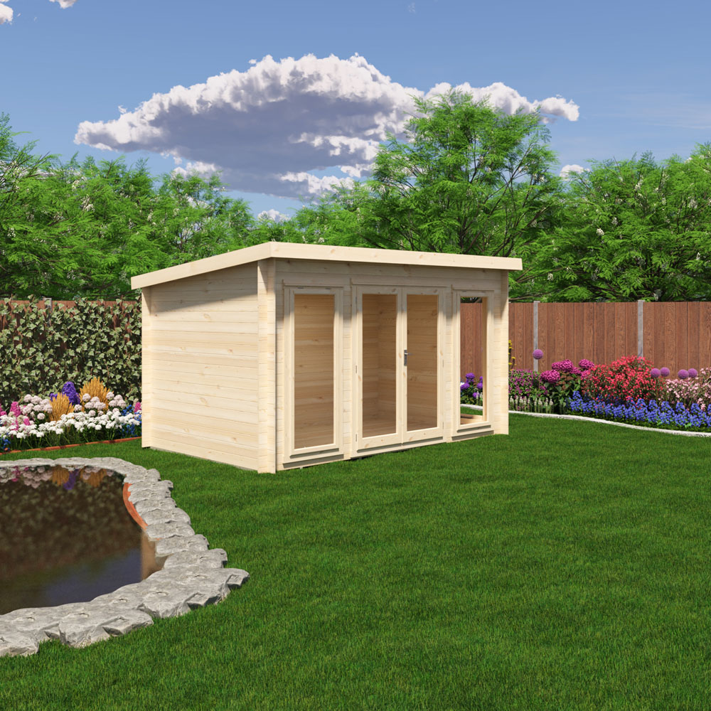 Shire Tilney 8 x 13ft Pent Garden Log Cabin Image 2