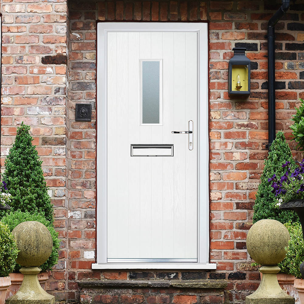 Crystal GRP Composite Cottage Long Glass White Left Hand Obscure Glass 920x2055mm Image 2