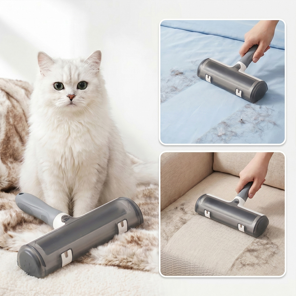 H&O Direct Grey Reusable Pet Hair Remover Roller 20.5cm Image 5