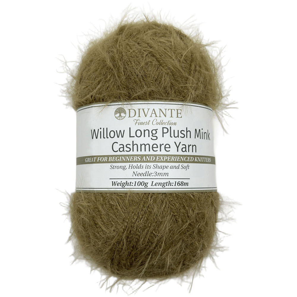 Long Plush Mink Cashmere Yarn Willow Image