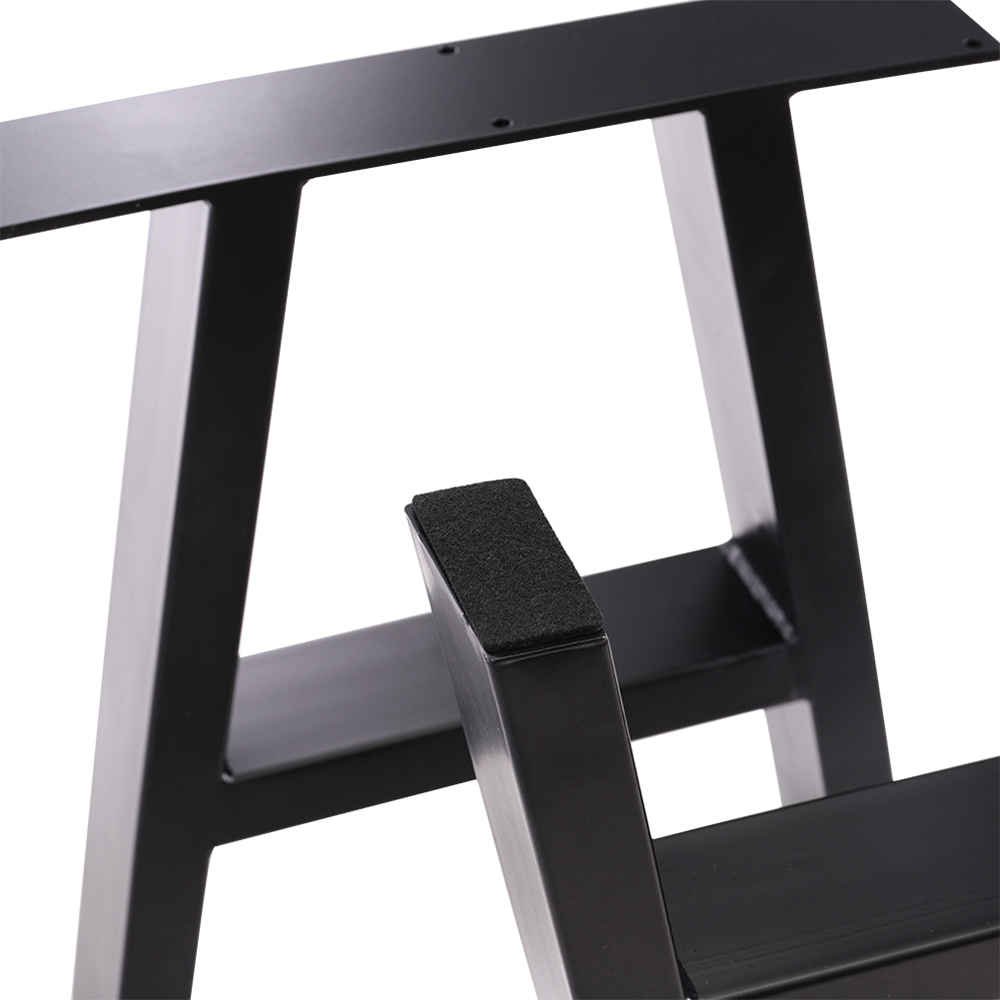 Living and Home 2 Pack Black Heavy Duty Tube Iron Furniture Legs 35 x 40cm Image 4