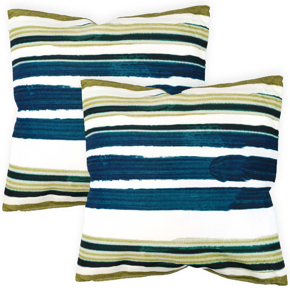 Streetwize Multicolour Painted Stripe Outdoor Scatter Cushion 4 Pack Image 1