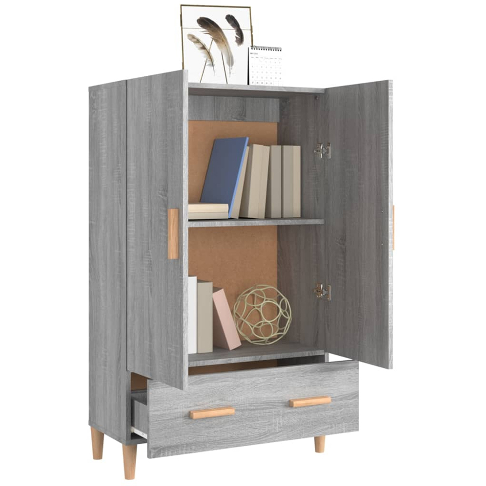 vidaXL 2 Door Single Drawer Grey Sonoma Highboard Image 7