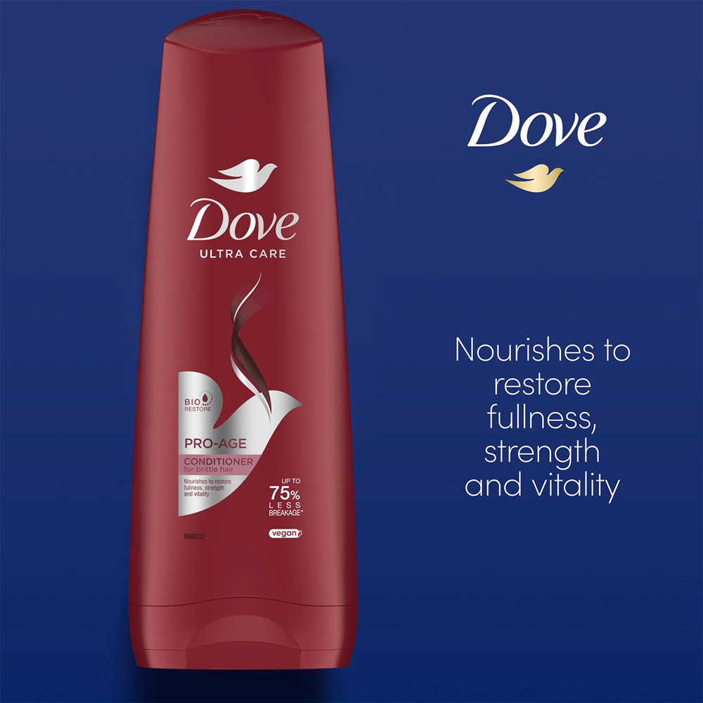 Dove Pro-Age Brittle and Damaged Hair Nourishing Conditioner 350ml 6 Pack Image 3